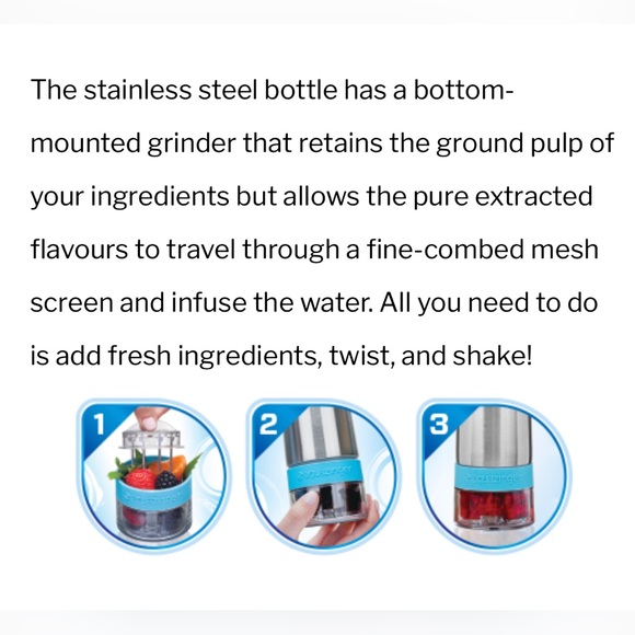 NWOT Aqua Zinger Water Infusing Bottle - Picture 7 of 16